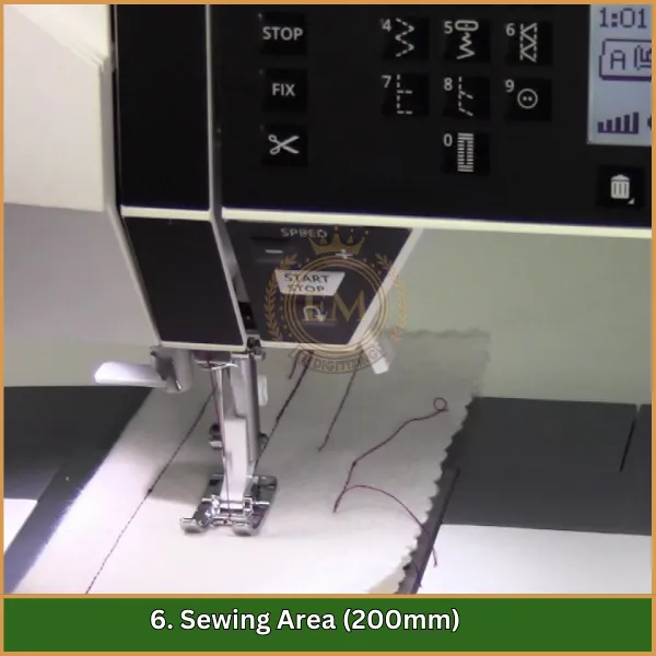 Sewing Area (200mm)