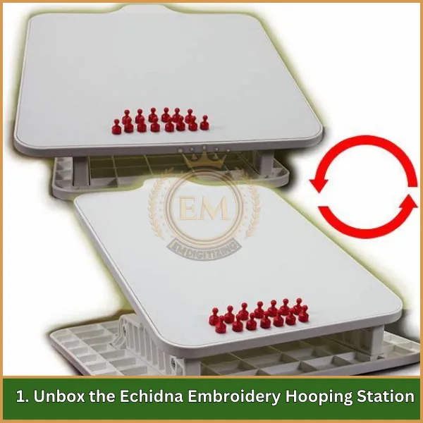 Unbox the Echidna Embroidery Hooping Station