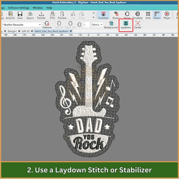 Use a Laydown Stitch or Stabilizer