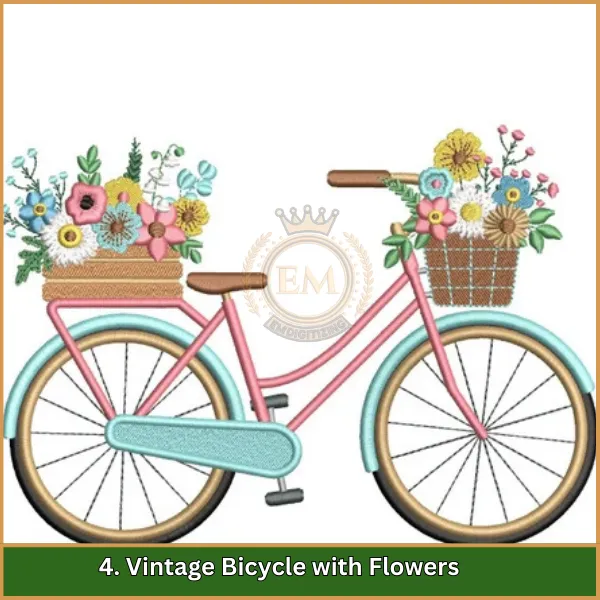 Vintage Bicycle with Flowers