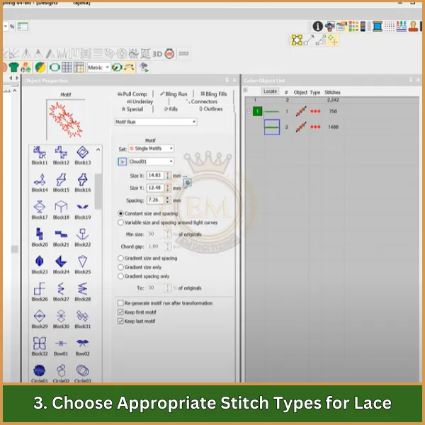 3. Choose Appropriate Stitch Types for Lace