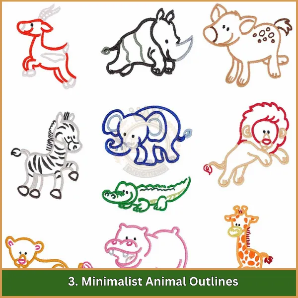 3. Minimalist Animal Outlines