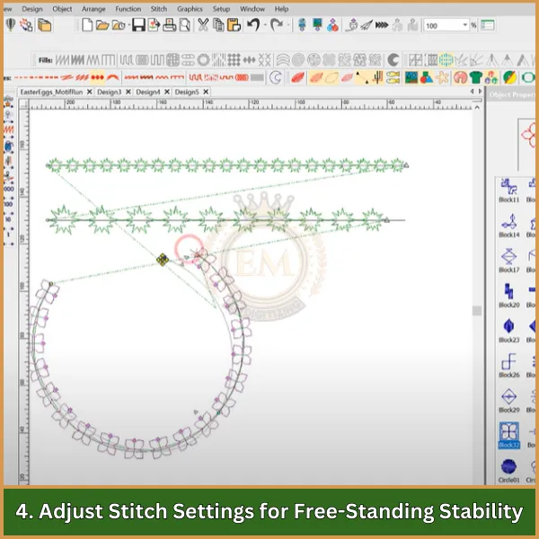 4. Adjust Stitch Settings for Free-Standing Stability