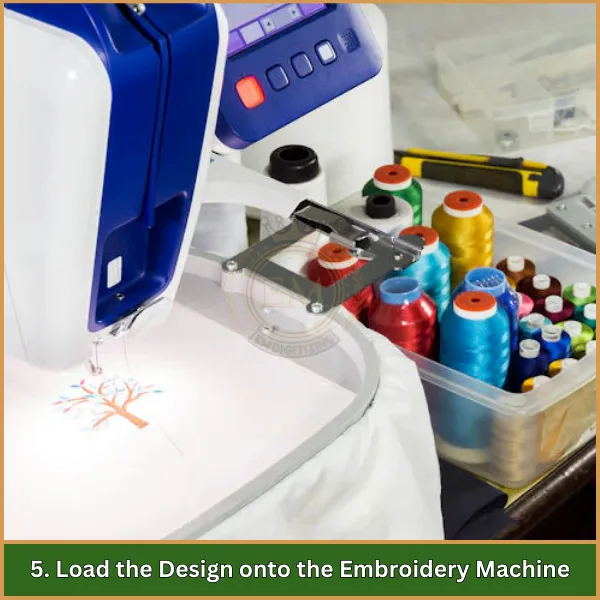 5. Load the Design onto the Embroidery Machine