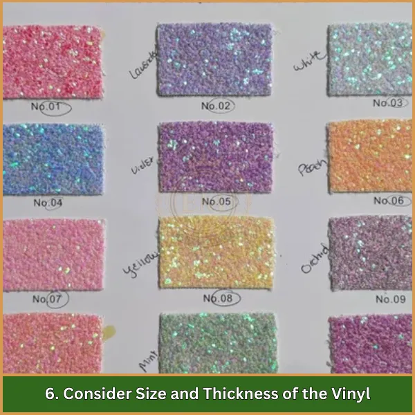 6. Consider Size and Thickness of the Vinyl