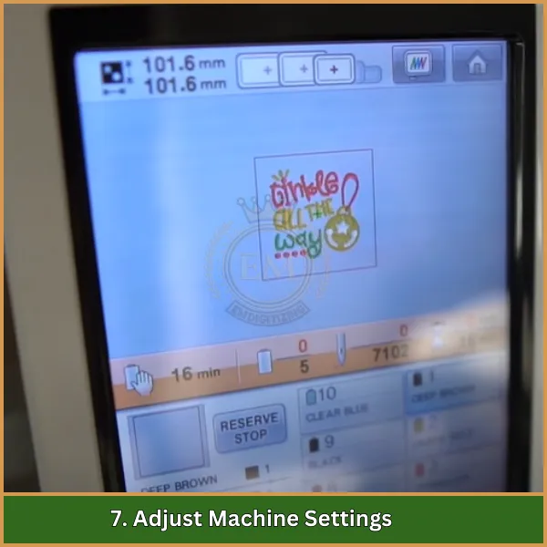 7. Adjust Machine Settings