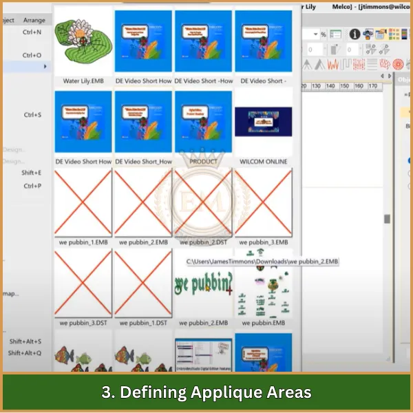 Defining Applique Areas