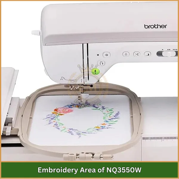 Embroidery Area of NQ3550W