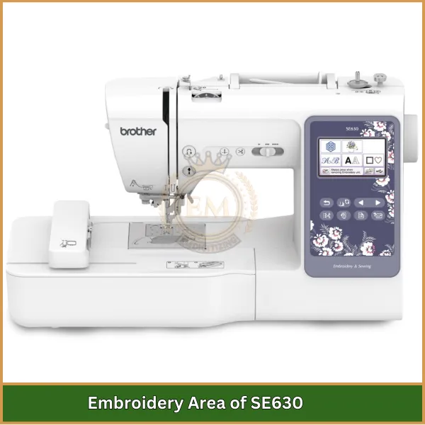 Embroidery Area of SE630