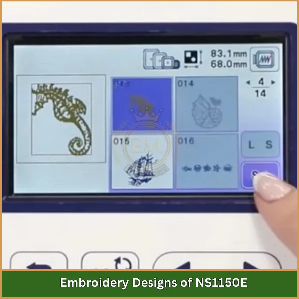 Embroidery Designs of NS1150E