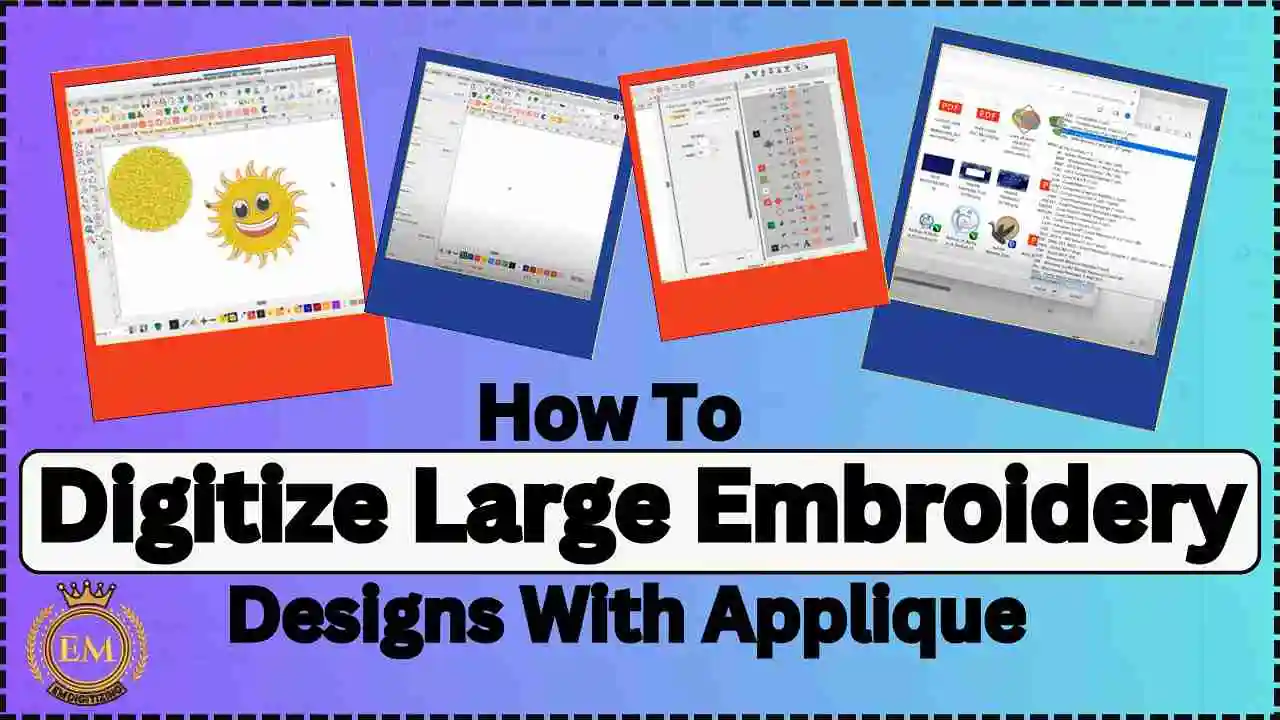 How To Digitize Large Embroidery Designs With Applique?
