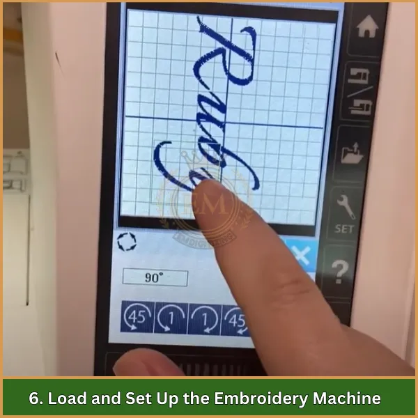 Load and Set Up the Embroidery Machine