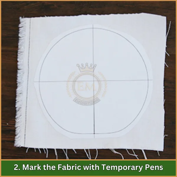 2. Mark the Fabric with Temporary Pens