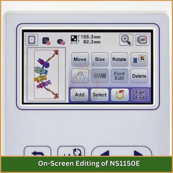 On-Screen Editing of NS1150E