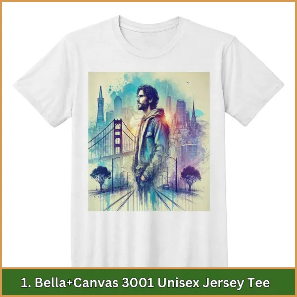 1. Bella+Canvas 3001 Unisex Jersey Tee