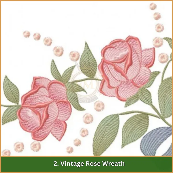 2. Vintage Rose Wreath