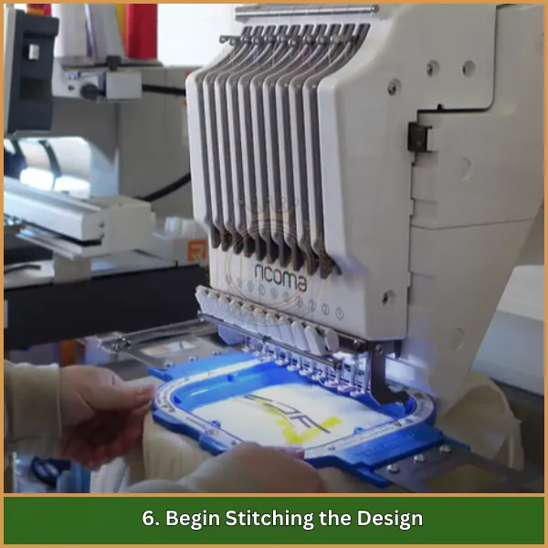 6. Begin Stitching the Design