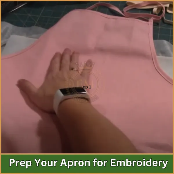 Prep Your Apron for Embroidery