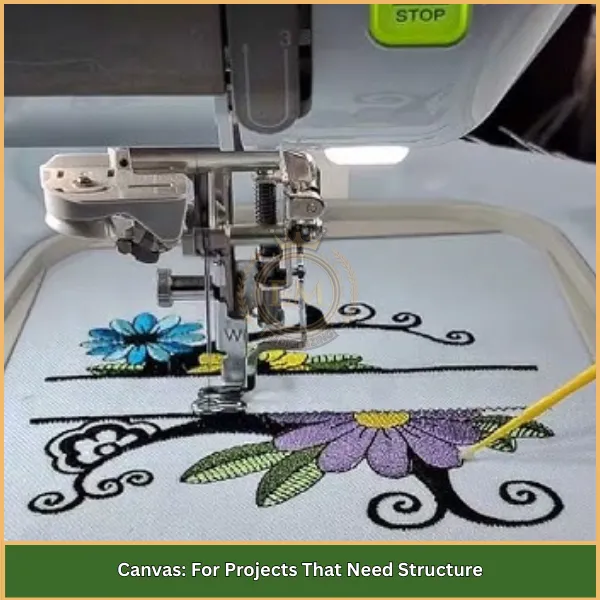 Quel tissu utiliser pour la broderie | Picks de tissu supérieur? 4 2. Canvas For Projects That Need Structure