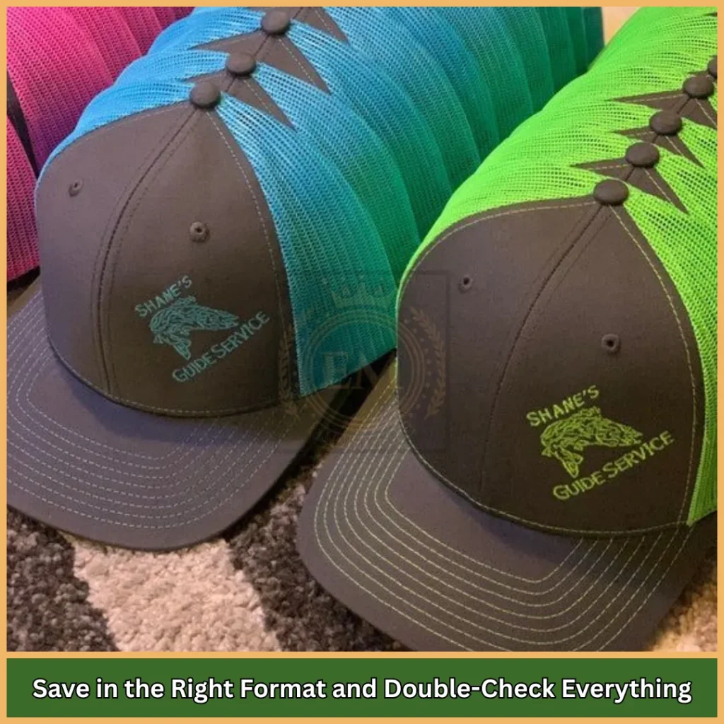Save in the Right Format and Double-Check Everything