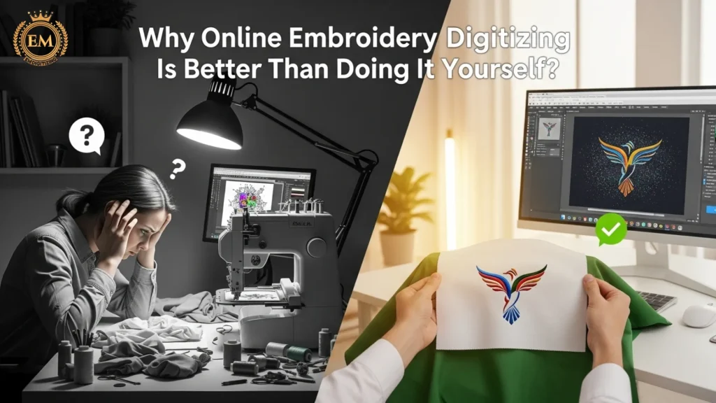 Perché digitalizzare il ricamo online è meglio che farlo da soli? 1 Why Online Embroidery Digitizing Is Better Than Doing It Yourself?